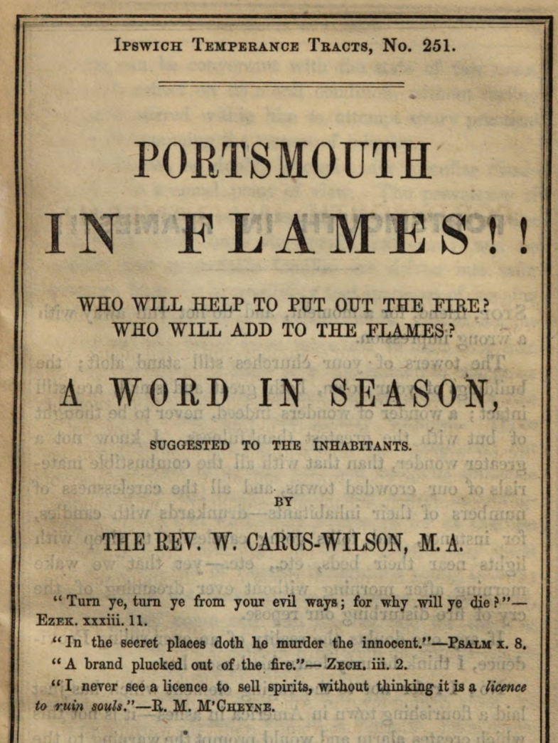 Portsmouth in flames