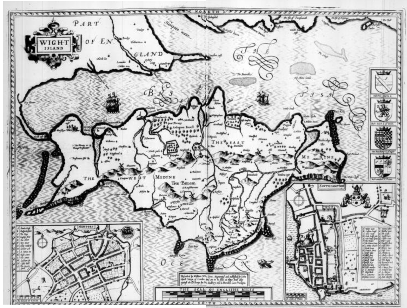 "Wight Island", in The theatre of the empire of Great Britain, The contents of the Chorographical Part Book 1 ch 8, p15